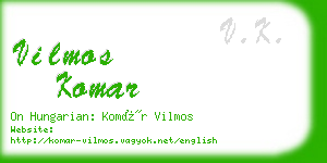 vilmos komar business card